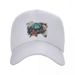 Ballkappen personalisierte D20 Gaming -Würfel Baseball Cap Hip Hop Frauen Herren verstellbar DND Game Dad Hut Sommer Snapback Hüte