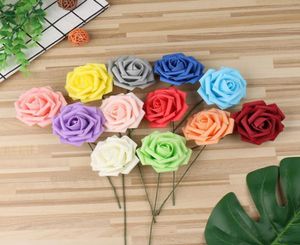 Rose Fake Flowers Flower Flower Flor Real Touch Material Artificial Flower Wedding Bouquet Party Supplies 19 Designs BT2305754712