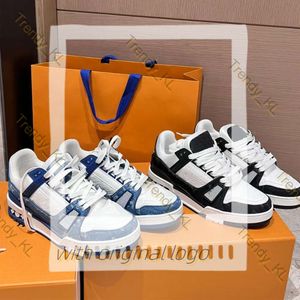 Louisvutton Shoes Designer Shoes Men с коробкой тисненой высококачественной туфли Louiseviution Белый черный небо голубой розовый красный