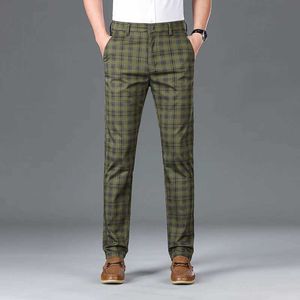 Men's Pants Spring and Autumn Clothing High Quality Plain Pattern Mens Classic Business Cotton Casual Full Length Formal Mens Pants 30-38 J240507