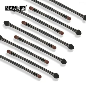 Makeup Brushes MAANGEProfessional Brush Double-headed Eyeshadow Eyebrow Black Sponge Head Pole Eyelashes Tools Maquiagem