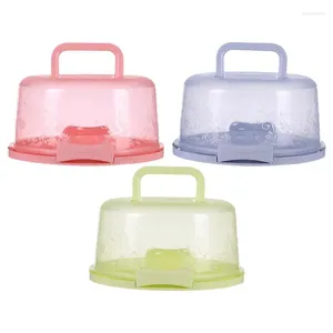 Storage Bottles Practical Cake Box Portable Food Grade Dessert Containers With Transparent Lid Multifunctional For Traveling And Camp