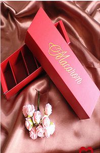Macaron Packing Box Pięknie zapakowane przyjęcie weselne sześć pakietów do przechowywania pudełka biszkoptowe