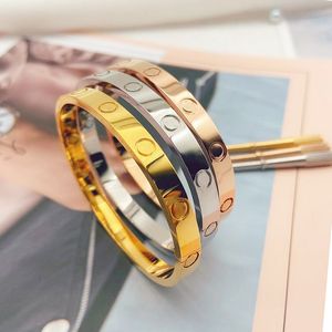 Designer Bransoletka moda luksusowe biżuterię modne bransoletki 18 -karatowe złoto splowany tytanowo stalowy diament dla kobiet mężczyzn Bracelet paznokci Bracelet jako oryginalne logo