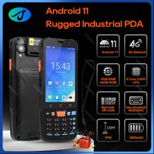Scanner Android 11 Rugged PDA Handhell Terminal 4GB+64 GB 1D 2D Scanner CODE READER 4G NFC Tastiera Touch Screen Collector