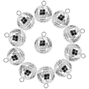 Decorative Figurines Disco Hanging Decors Bright Mini Balls Charms Round Mirror Beads Silver Earrings Making Pendants 70