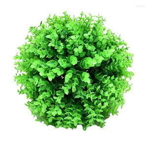 Dekorative Blumen Topiary Bälle künstliche Outdoor-Pflanzenbüsche halbkünstlerische grüne Kugel gefälschter Eukalyptus Ball Balkon Dekoration