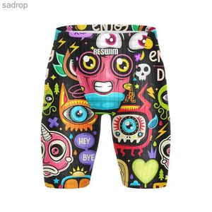 Menores de banho masculino masculino masculino divertido short short short shorts exercícios no joelho