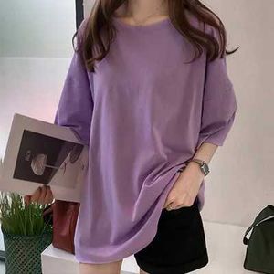 Maglietta da donna maglietta da donna Nuova stile estivo Colore solido Milk Slik Slik Occino a mezzi Sle Vestitidos Casualmente T-Shirt Dropshipping ZBBA84 D240507