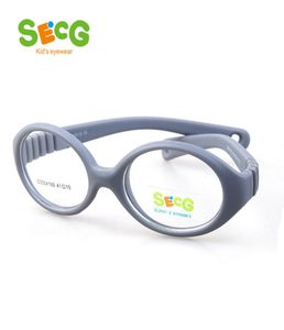Secg Myopia Optical Round Children Gläser Rahmen Rahmen Feste TR90 Gummi -Diopter Transparente Kinderbrille Flexible weiche Brillen 2103234612913