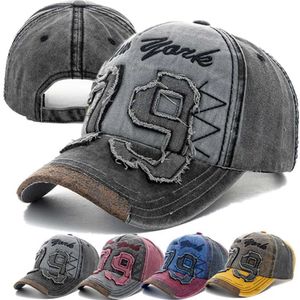 Caps de bola New Unisex Washed Cot Cap letter Bordado vintage Baseball Cap homem Mulheres