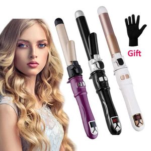 Curling Irons 1.1/1.25-inch rotating curly iron curling rod automatic curler 30s instant heating hairstyle Q240506
