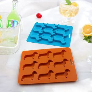 Tools 3D Dachshund Chocolate Cake Molds Beer Ice Cube Mold Party DIY Fondant Baking Cooking Decorating Tools Silicone Mold
