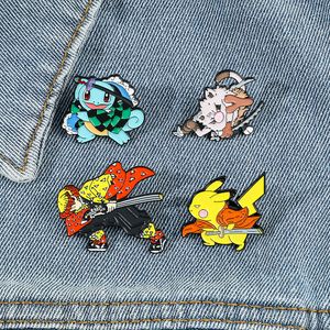 Personaggi di cartoni animati giapponesi Pin smaltato per pin anime simpatiche giochi di giochi di smalto duro raccolta battili per battibetti per cappello da zaino con pittura