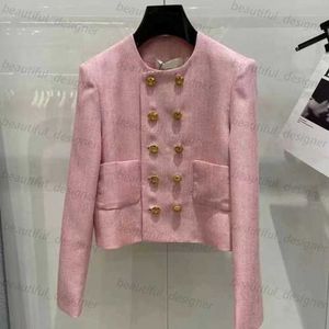 Designer di lusso giacca da donna a doppio petto di petto per il 2024 autunno di una serie di colori brillanti di New Fashion's Fashion Fashion Fashion