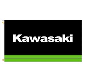 3x5fts Japonya Kawasaki Motosiklet Yarış Bayrağı Araba Garaj Dekorasyonu Banner3257311