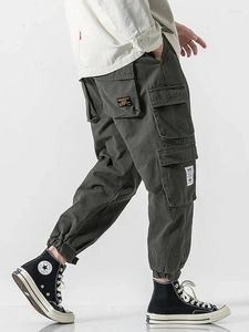 Pantaloni maschili coreani da cargo da cargo joggers sciolte casual sport caviglia-lengs pantaloni della moda da campo basket maschile 2024