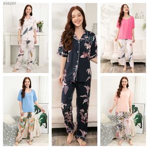 Abbigliamento da donna da donna adesive s-xxxl set di pigiama con maniche corte sciolte e comode pantaloni per la famiglia indossare pigri da donna pigiama wx