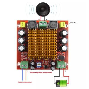 Förstärkare 150W Mono Channel Digital Power Audio Amplifier med förförstärkare NE5532 Klass D DC1224V subwooferförstärkare