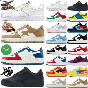 Casual Shoes Staly Designer Sta panda Casual Shoes Sk8 Men Women Platform Sneakers Black Patent Blue Orange Green White Pastel Pink Red Yellow Trainers Sport Scarpes