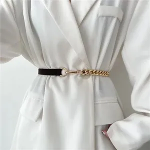 Gürtel Ein Metallketten -Spleißbund für lange Kleider von Frauen mit elastischen Seilbindungen Hochzeitskleid