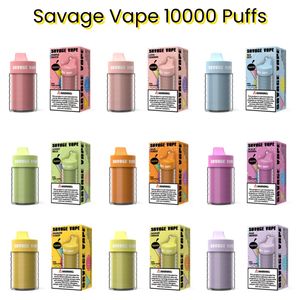 Savage Sigaretta Elettronica Vape Puff 9k 10000 25 ml Einstellbarer Luftstrom verfügbar EIGEN EIGER VAPES 2% 3% 5% 10 Geschmack