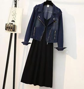 Damenjacken Reißverschlüsse Designerjacke Denim Jeans Mantel mit Buchstaben Brocken für Lady Slim Coat Blau und schwarze Schichten2171825