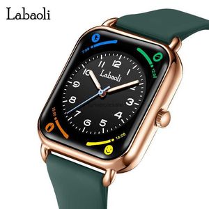 Creative Fashion Watch Vielseitiger Campus Quarz neuer Trend im Jahr des loong Silicon Luminous Small Square für Frauen