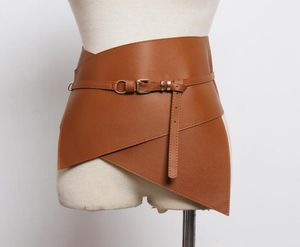 Women039S Runway Fashion Pu Leather Cummerbunds Female Temale Coat Corsets Weistband Belt Wide R1776 105824984