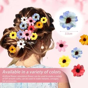 Decorative Flowers 50pcs Multicolor Fake Small Artificial Flower Set Bulk Heads For Diy Crafts Wedding Decor