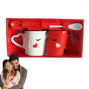 Mugs 2 Set Ceramic Par Cup Coffee Cups Milk Tea Smooth and Delicate Drinking Water Tool Creative Present