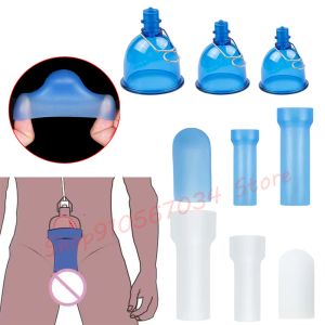 Brinquedos sexuais de brinquedos, manga de silicone para aumentar a bomba de bomba de vácuo xícara de extensor maca de precipitação de kits de substituição de acessórios