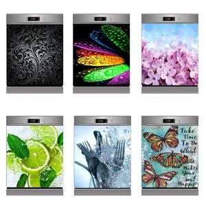 Stickers Custom Size Wallpaper Dishwasher Sticker Self Adhesive Waterproof Wall Stickers Furniture Cabinet Door Decor Decal Poster Home