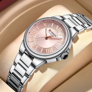 カレンの豪華なステンレス鋼の女性のためのドレスクリエイティブカジュアル女性ブレスレット腕時計時計ギフトレリジオフェミニノ240428