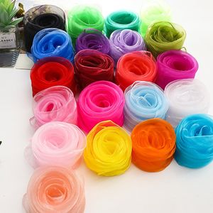 Festivalgeschenke 70*70 cm kleine quadratische Schals reine Seidenchiffon Solid Color Dance Show New Candy-Farbwinddichte Frauenschals 21 Farben