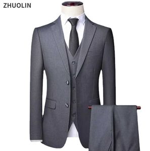 Ternos masculinos Blazers Mens Wedding Conjunto 3 peças 2 conjuntos de jaquetas elegantes calças de tampas de tampas luxuosas entregues oficialmente à Coréia gratuitamente em 2024 Q240507