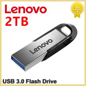 Adapter Lenovo 2TB USB3.0 Pen Drive 1TB Metal High Speed ​​Flash Disk 512 256 128GB USB Memory Stick Pendrive för PC/Laptop/PS4 -kontroller
