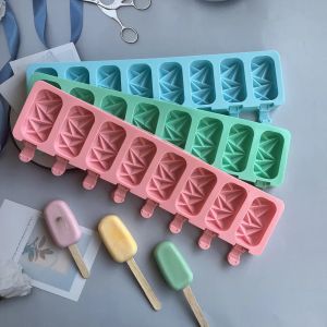 Strumenti 8hole Diamond Ice Cream Silicone Stampo Cioccolato Sap Sindaone Stampo Giometrici colorati Geometrici Cubo Ice Cubo Cubo Famio Regno Unito Contenitore