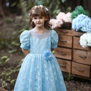 Eisblaues Kleid leichte Luxus -Prinzessin Kleid Partykleid