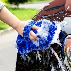 Перчатки 1pcs микрофибры автомобильная машинка для очистки автомобилей Уход за автомобилем детализировать щетки для мытья полотенца.