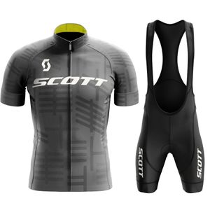 Cykeltröja Set Scott Summer Short Sleeve Breattable Mens Mtb Bike Clothing Maillot Ropa Ciclismo Uniform Suit 240506