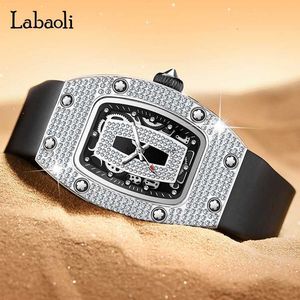 Fashion diamond inlaid square Tiktok womens watches are popular waterproof luminous quartz for women