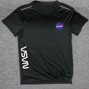 Summer Mens Fashion Designer NASA T-shirts Outwoor seca rápida camiseta esportiva