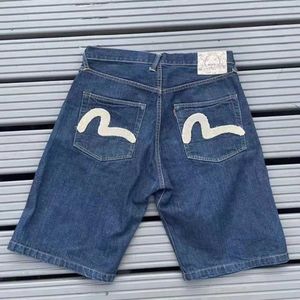 Herren-Shorts Y2K Shorts für Männer und Frauen Harajuku Hip-Hop-Drucktasche Denim-Gymnastik-Shorts 2023 Sommer neuer gotischer Herren Basketball-Shortball-Shortsl2405