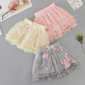 توتو فستان رضيع فتيات تنانير زهرة pettiskirts tutu ball skirt toddler party kids skirt childrens clothing qz116 d240507