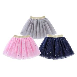 4WA8 tutu Dress Kids Miniskirts Girls Princess Stars Tutu Baby Birthday Party Girl Skirt 2-10Years Child Faldas Elastic Clothes Pink Skirt d240507
