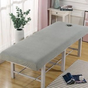 Pillow Waterproof And Oil-proof Massage Table Bed Fitted Sheet Solid Color Full Cover Elastic SPA With Face Hole