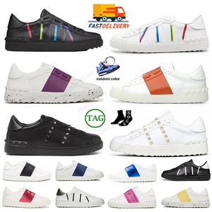 Luxusmarke Frauen Herren Freizeitschuhe Hengst Sneaker Italien Kalbskin Schwarz Weißgolden Designer Leder für einen Change -Slaser Vintage Bottoms Trainer Sneakers