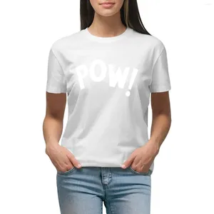 Polos da donna Pow!T-shirt bianco vestiti hippie magliette di moda coreana