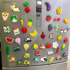 Magnesy lodówki 1 Zestaw magnesów z kreskówek do dekoracji czynnika chłodniczego zabawy magnesy zamrażania zwierząt dla dzieci urocze litery i cyfry dla dziecięcych zabawek WX